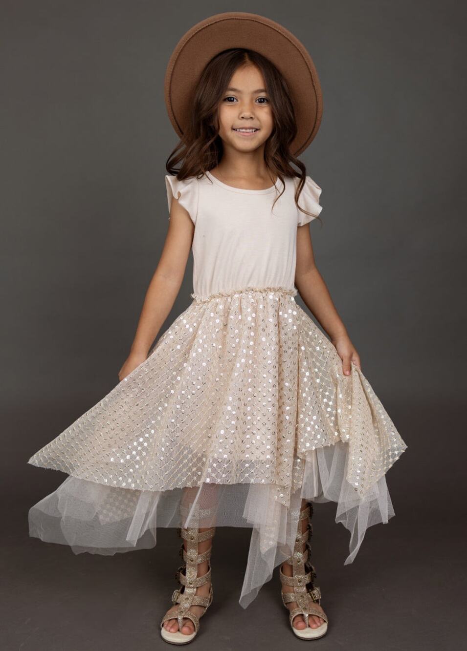 Joyfolie Mia Joy Tina Dress in Shell Girl's Size 3